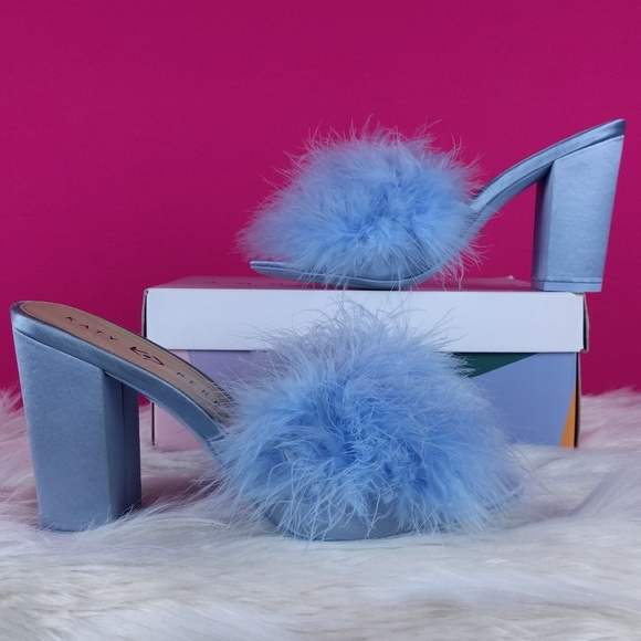 blue feather heels